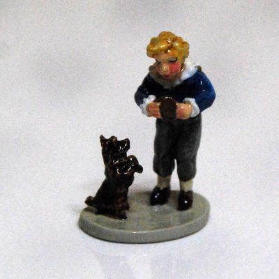 Small Boy with Dog by David Winter
